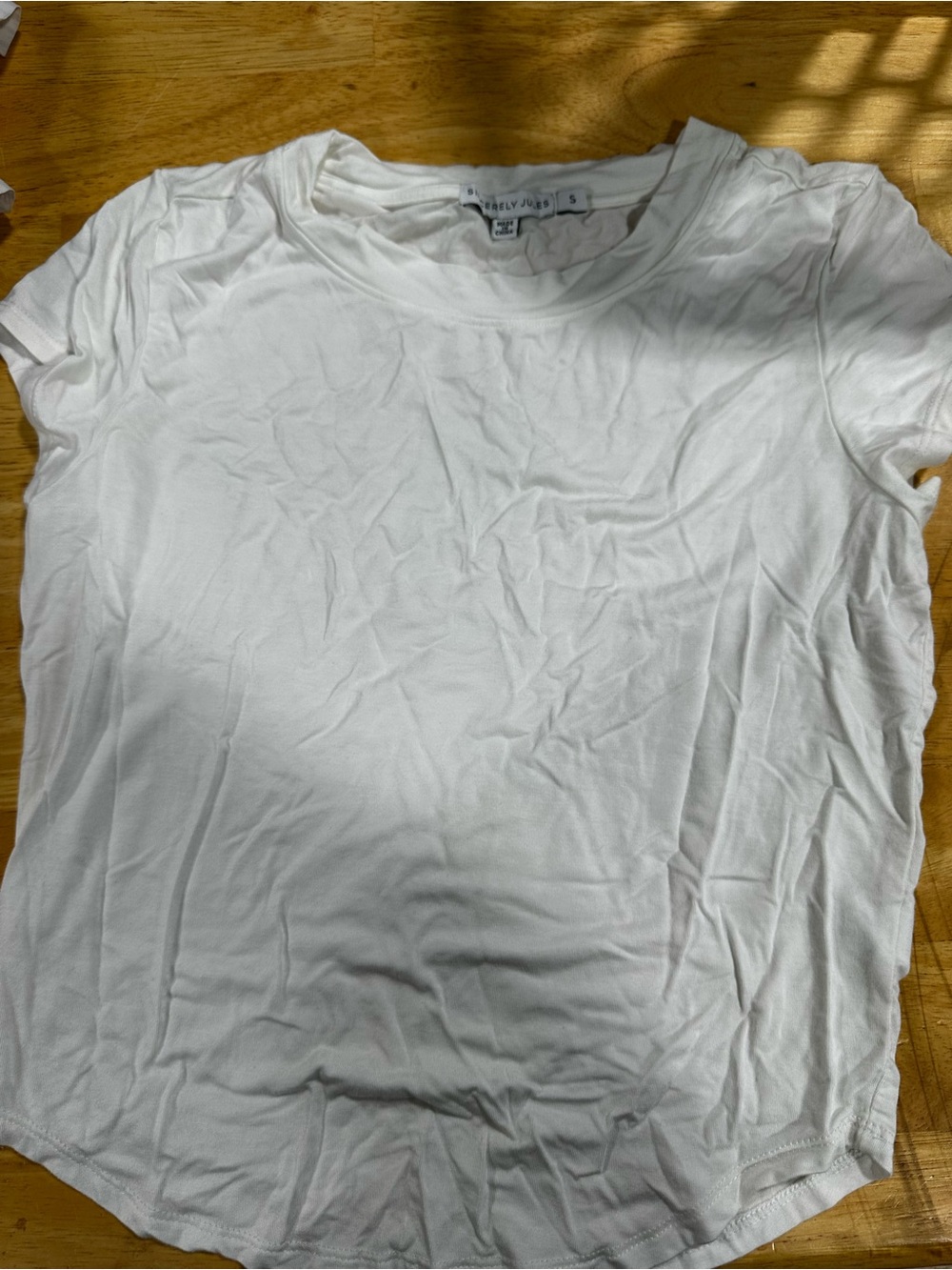 Sincerely Jules White Short-Sleeve Crewneck Tee